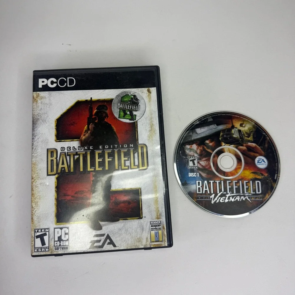 Battlefield 2 Deluxe‎ Edition PC CD ROM Game with Vietnam Expansion Pack